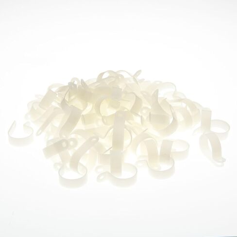 100 Pack R-Type Cable Clamp 1/2" - Clear White - Wire Management - Wire Organizer - Home, Automotive, Marine, Office Wire Organizer in Saudi Arabia