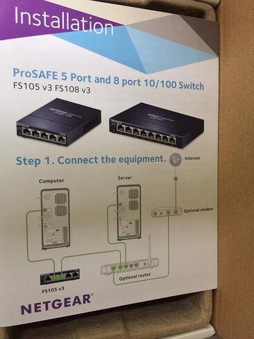 FS105NA - محول إيثرنت Netgear ProSafe FS105 5 x 10/100Base-TX (FBA_FS105NA) in Kuwait