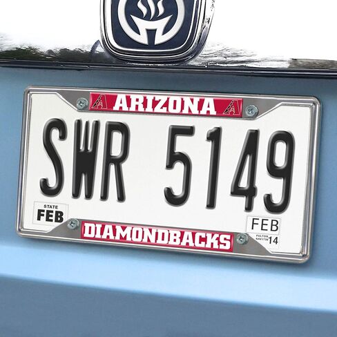 FANMATS MLB Unisex-Adult Chrome Metal License Plate Frame in Kuwait