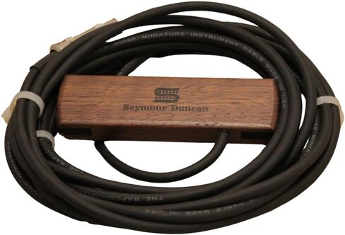 Seymour Duncan 11500-30-WLN Woody Single Coil Acoustic Guitar Soundhole Pickup - Walnut Bundle w/ 12x Fender Guitar Picks, and Liquid Audio Polishing Cloth in Saudi Arabia