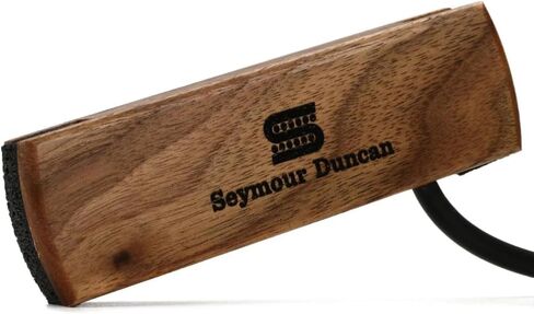 Seymour Duncan 11500-30-WLN Woody Single Coil Acoustic Guitar Soundhole Pickup - Walnut Bundle w/ 12x Fender Guitar Picks, and Liquid Audio Polishing Cloth in Saudi Arabia