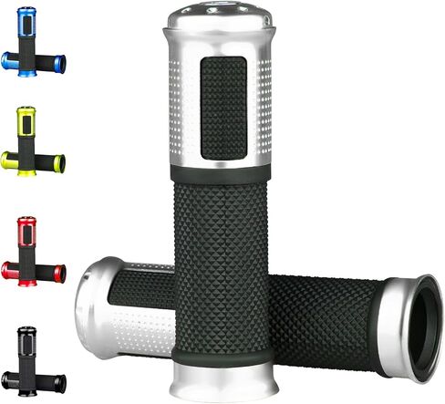 Universal Motorcycle Handlebar Grips Fits for Motorcycles with 7/8" Left Grip and 1" Right. in Saudi Arabia