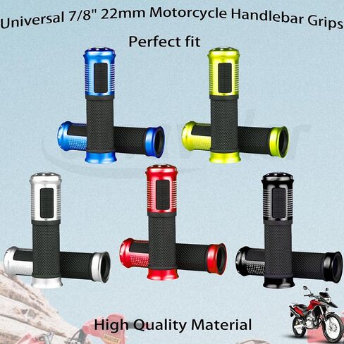 Universal Motorcycle Handlebar Grips Fits for Motorcycles with 7/8" Left Grip and 1" Right. in Saudi Arabia