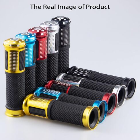 Universal Motorcycle Handlebar Grips Fits for Motorcycles with 7/8" Left Grip and 1" Right. in Saudi Arabia