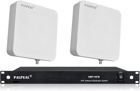 نظام توزيع هوائي لاسلكي UHF مثبت على الحائط بـ 8 اتجاهات AMP-16CH، 14 مخرجًا + 2 منفذ متتالي، هوائي نشط مثبت على الحائط مقاوم للماء/الشمس، مضخم إشارة الميكروفون، 2200 قدم in Kuwait