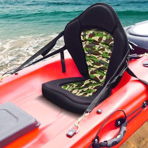 مقعد Vashly Kayak، وسائد مقعد سميكة لقوارب الكاياك، ومقاعد الزورق مع حقيبة تخزين قابلة للفصل، وسادة مقعد كاياك، للتجديف بالكاياك والتجديف وصيد الأسماك in Kuwait