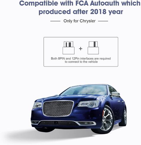 محول كابل FOXWELL Obd2 إلى 12 + 8 متوافق مع موصل كابل FCA Autoauth مناسب لكابل الاختبار الرئيسي لمركبة Chrysler لـ FOXWELL NT604 NT624 NT706 NT716 NT726 NT809 NT809BT NT809TS GT75 GT75S in Saudi Arabia