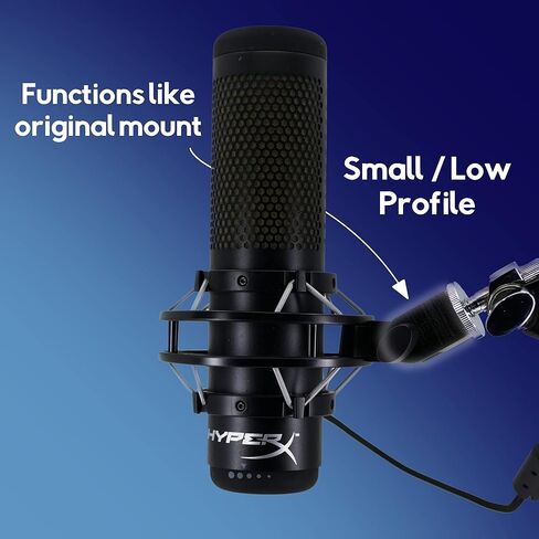 حامل ميكروفون لجهاز HyperX QuadCast، محول 3/8 بوصة (أسود)، مرفق ذراع الرافعة، حامل ذراع ميكروفون ملولب من الفولاذ، قطعة بديلة in Saudi Arabia