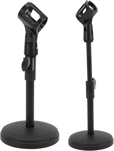 حامل ميكروفون بزاوية قابلة للتعديل، متين 16.5-36.5 سم/6.5-14.4 بوصة حامل ثلاثي مرن معدني قابل للطي حامل ميكروفون قوي للمؤتمرات in Kuwait