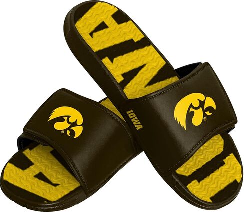 FOCO Iowa Hawkeyes NCAA Mens Gradient Wordmark Gel Slide - M in Saudi Arabia