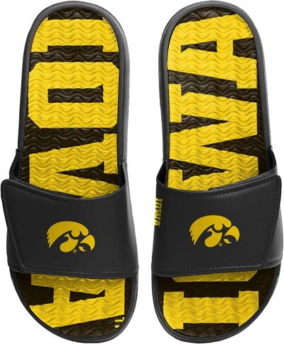 FOCO Iowa Hawkeyes NCAA Mens Gradient Wordmark Gel Slide - M in Saudi Arabia