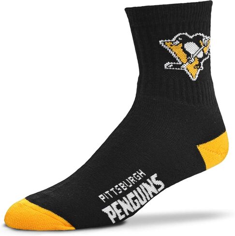 For Bare Feet Men's NHL Quarter Socks-Pittsburgh Penguins-Large(10-13) in Saudi Arabia