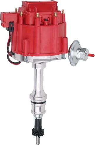 موزع الإشعال مع ملف 65 كيلو فولت SBF كتلة صغيرة Ford 221 260 289 302 5.0L متوافق مع Ford 300 E-100 F-150 Econoline Mustang Fairmont، بديل لـ 1030213 PE330U، غطاء أحمر in Saudi Arabia