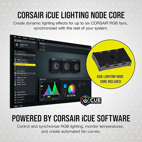 CORSAIR iCUE SP140 RGB Elite (CO-9050139) أداء 140 مم - مجموعة مراوح مزدوجة PWM بيضاء مع عقدة إضاءة CORE (متجددة) in Kuwait