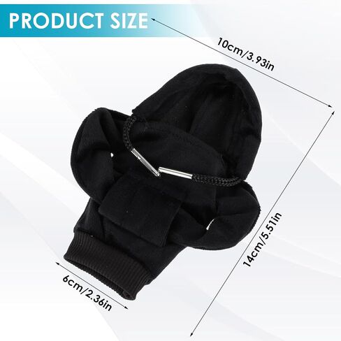 Hoodie Car Gear Shift Cover, 2Pcs Funny Universal Shift Knob Cover Car Shifter Stick Protector Car Shifter Hoodie Decoration Fashionable Automotive Interior Accessories Mini Shifter Hoodie(A) in Saudi Arabia