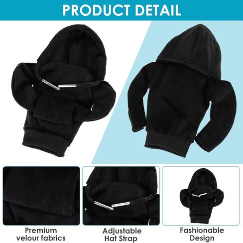 Hoodie Car Gear Shift Cover, 2Pcs Funny Universal Shift Knob Cover Car Shifter Stick Protector Car Shifter Hoodie Decoration Fashionable Automotive Interior Accessories Mini Shifter Hoodie(A) in Saudi Arabia