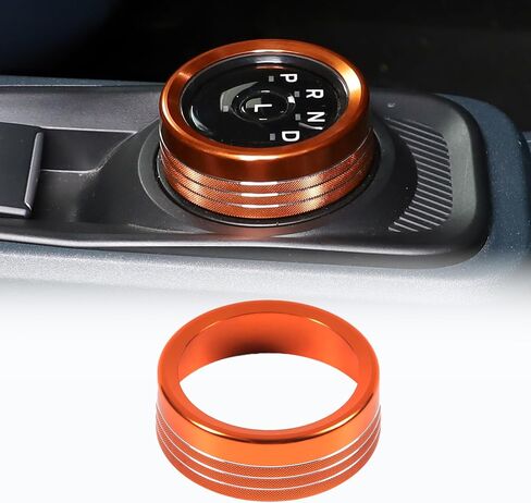 CHEAYAR Gear Shift Switch Button Ring غطاء الكسوة مناسب لـ Ford Maverick 2022 2023، غطاء مقبض ناقل الحركة من الألومنيوم، غطاء مقبض ناقل الحركة الداخلي لحماية رأس ناقل الحركة (برتقالي) in Kuwait