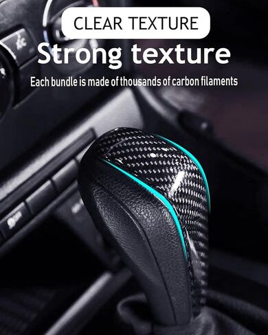 رقعة مقبض ناقل الحركة من ألياف الكربون البلاستيكية، غطاء غطاء مقبض ناقل الحركة من ألياف الكربون الأسود متوافق مع سلسلة BMW E87 E90 E92 E93 5 3 in Kuwait