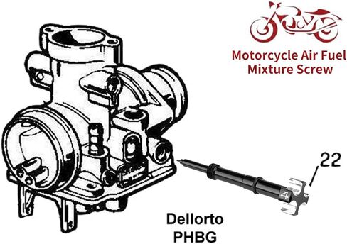 Motorcycle Air Fuel Mixture Screw, Keenso FCR Carburetor Carb Mixture Screw Pilot Screw Adjuster for Most Common 4 Stroke Models (Black) in Saudi Arabia