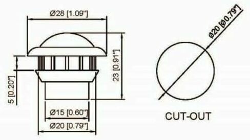 3/4 (.75 Inch) Mini Clear Lens Amber 3 LED Clearance Lamp Round Indicator Fender Side Marker Lights Waterproof with Black Ring Camper Van Truck Trailer Pickup ATV 12V DC 2835 SMD 12V in Saudi Arabia