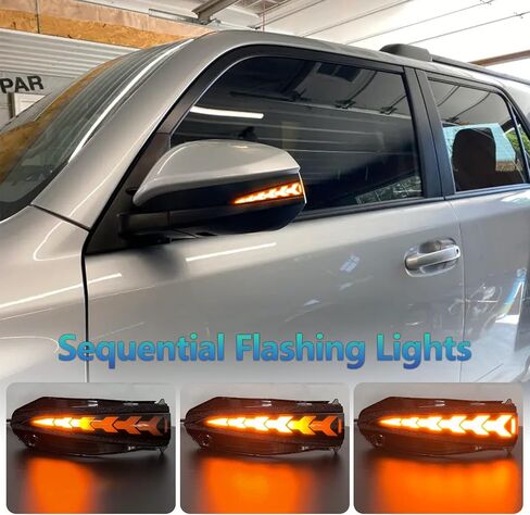أضواء إشارة الانعطاف LED المتتابعة لـ 2014-2021 Toyota 4Runner، 2013-2018 RAV4 LED مرآة جانبية ضوء الانعطاف مؤشر الإشارة الوامضة مجموعة استبدال المصباح in Saudi Arabia