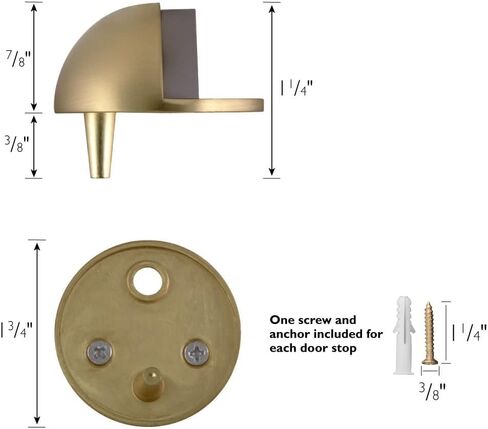 Dome Door Stop Wall Protectors with Rubber Stopper – Oil Rubbed Bronze Floor Mounted Door Stoppers 10-Pack – Design House, 188359 in Saudi Arabia