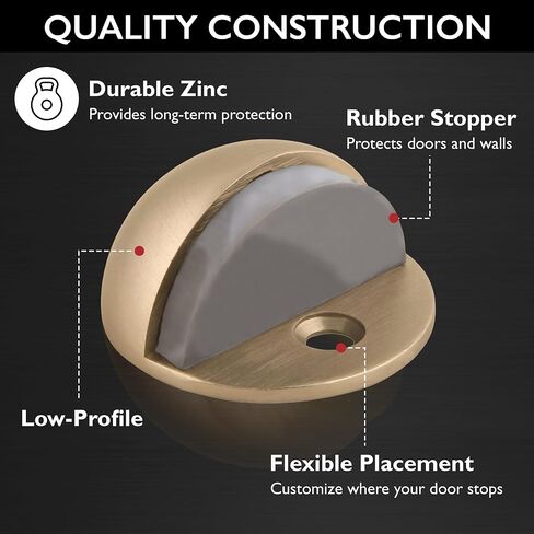 Dome Door Stop Wall Protectors with Rubber Stopper – Oil Rubbed Bronze Floor Mounted Door Stoppers 10-Pack – Design House, 188359 in Saudi Arabia