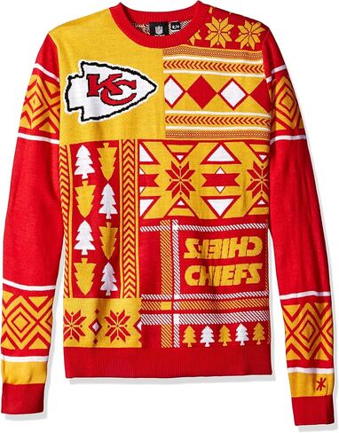 FOCO NFL Patches Ugly Sweater in Kuwait