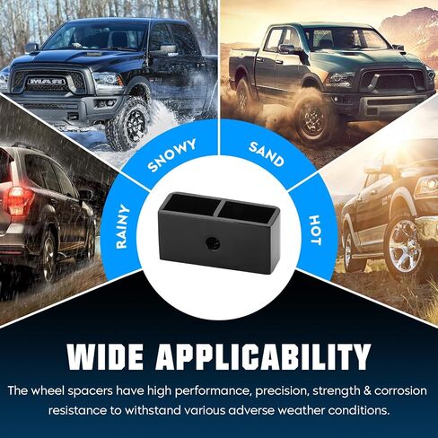مجموعات رفع كتلة الرفع الخلفية مقاس 2 بوصة مناسبة لسيارة Chevy Avalanche 2500 2002-2006، Silverado 1500HD 2001-2006، Silverado 2500HD 2001-2010، Silverado 3500HD 2007-2010، لـ GMC Sierra 1500HD 2001-2006 in Saudi Arabia