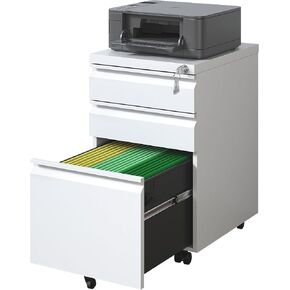 4 Drawer Mobile File Cabinet, Filing Cabinet Home Office for Letter, Legal Size, Black