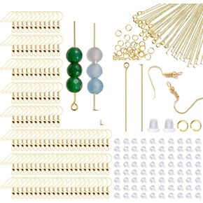 stino 800/220Pcs Hypoallergenic Earring Hooks for Jewelry Making, Stainless Steel Earring Findings Supplies, Silver & Gold (Fish Hook Silver (800pcs))