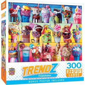 MasterPieces Trendz - Freakshakes 300pc EzGrip Puzzle Multicolor, 18" x 24"