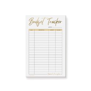 Budget Tracker Notepad, Personalized Budget Planner Pad, Monthly Budgeting Organizer, Expense Tracking List Pad, Weekly Monthly Budget Planner for the Home