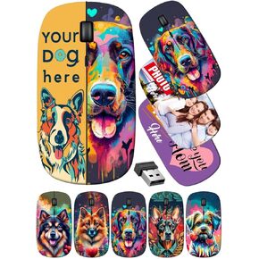 maizi Custom Wireless Mouse for Laptop Mac Computer Personal Laptop, Wireless Mice for Laptop Image ID: 10571134 Fire Breathing Decora 2.4G Portable with USB Receiver Made in The USA