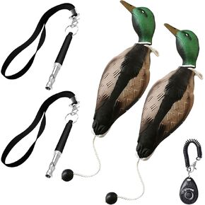 Duck Dog Training with Whistle Kit ، 2pcs Dog Training Dummies Duck Hunting Dog Access Dogs Training Dummy Pumper Retriever Training Floating De-Ad Bird Fowl Trainer Retriever