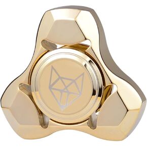 FREELOVE Metal Fidget Spinner for Adults, Stainless Steel Heavy Spinning Toys, Small Mini Fox Hand Gyro, Bearing Premium Long High Spin Fidget Block, Silver