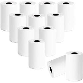 (12 Rolls) Thermal Receipt Paper 2 1/4" x 39', Mini Credit Card Paper Compatible with Most Credit Card Machines, Handheld Terminals, and Mini POS Cash Register Printers