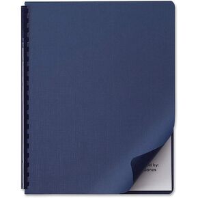 GBC 2001513 Linen Textured Binding System Covers, 11-1/4 x 8-3/4, Navy (Pack of 50)
