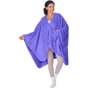 Catalopnia Womens Wearable Poncho Blanket, Fleece Blanket Cape with Pockets, Soft Warm Shawl, Gifts for Women in Kuwait