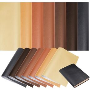 WEBEEDY 14 Pcs Book Cloth for Book Binding,14x10 Inch PU Leather Surface and Paper Backed,7 Colors Books Album Scrapbooking Archival Covering Protector Bookcloth Bookbinding Supplies