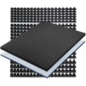 Binditek 60 Pack Binding Covers kit, Includes 20 8Mil Clear PVC, 20 Black Leather-Textured Heavyduty Polycovers, 20 Plastic Comb Spines, for 8.5x11 Inches, Office Supplies