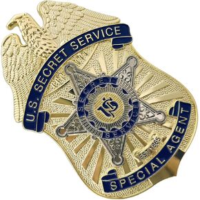 Badge for Dressing up and Role Play, Cop Cosplay Costume Accessory, Enameled & Plated, Nickel-Brass Opulent Shield Badge with Gift Box Packaging, Style11