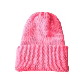 Trendy Knit Beanie | Handmade Slouchy Fit | Adult & Teen Winter Hat (Hot Pink)