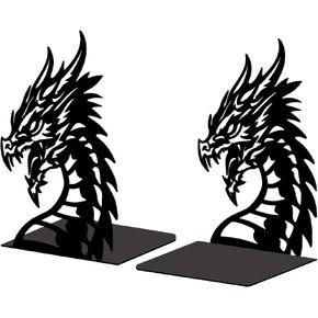 Peacoblue Metal Bookends for Shelves, Modern Decorative Heavy Duty Study Book Support Stoppers for Office, Desk, Shelf, Room 5.3"x4.3"x7.9" Cast Iron Simple Tall Bookends, 1 Pair (Peacock)