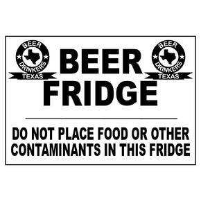 Beer Fridge Magnet. 48 States Available. Large Magnet. 5 X 7 inches. Do not Place Food or Other Contaminants in This Fridge. This flexible magnet is available for quick shipping.