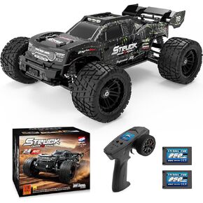 HAIBOXING 1:18 RC Car 18872 New Model RC Truck 4X4 Off-Road, 2.4GHz Remote Control Truck 36km/h Speed Splash Waterproof Electronics, Dual Li-Po Batteries Pre-installed and Spare in Box 35 Mins Runtime