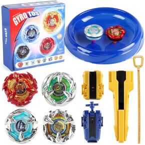 Battling Set Spinninning Top Burst Toy Combat Battling Game Set, Spinning Launchers Bey Stadium Greats Birthday Gift for Boys, 4 Spinning Tops