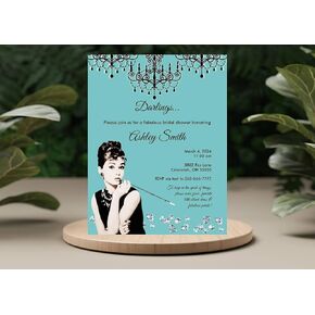 Couple's or Bridal Wedding Shower Invitation Breakfast at Tiffany's
