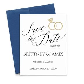 Modern Save the Date Wedding, Classic Save the Date Personalized, Your choice of Quantity and Envelope Color