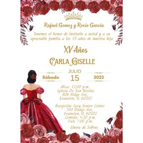 Invitaciones de quinceañera personalizadas, 20 Invitaciones con sobre, XV Años, Mis Quince, Tarjetas para 15 años
